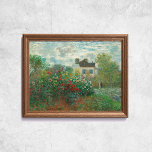 Claude Monet Artist Garden Fransk Old Art. Poster<br><div class="desc">Poster av Claude Monet,  The Artist's Garden in Argenteuil,  1873. Gamla berömdens fransk målar med ett hus och blommor i ett imponerande stil. CCO-licens,  public domain art. Ram ingår inte.</div>