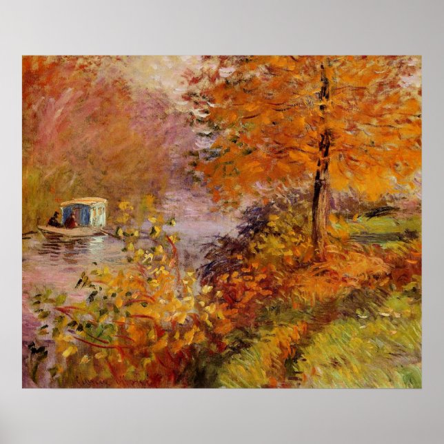 Claude Monet, Ateljéebåten, Poster (Framsidan)