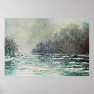 Claude Monet avbrottet upp på Vetheuil, c.1883 Poster