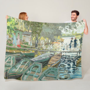 Claude Monet. Badande vid La Grenouillère Fleecefilt