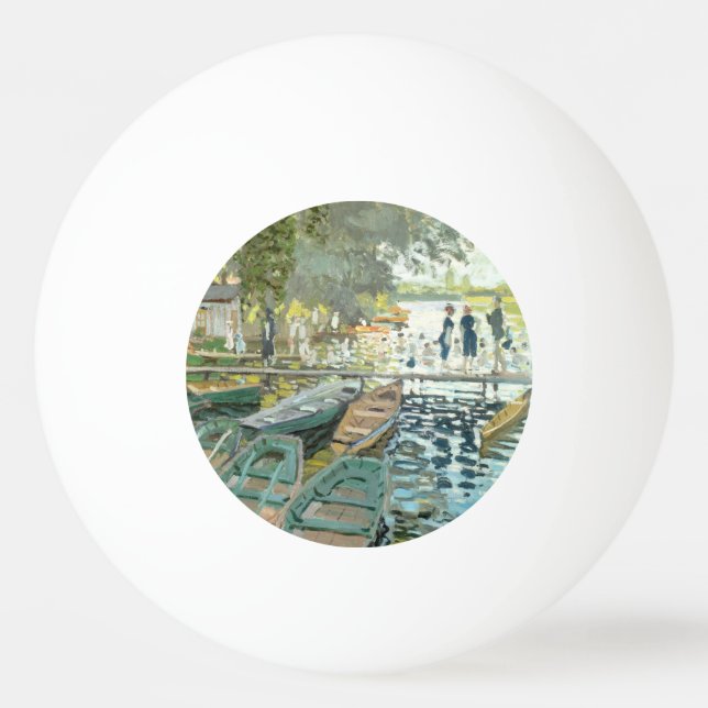 Claude Monet. Badande vid La Grenouillère Pingisboll (Framsidan)