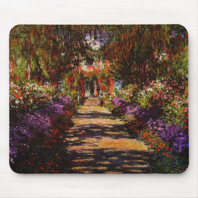Claude Monet-Bana i Monets trädgård på Giverny Musmatta (Framsidan)