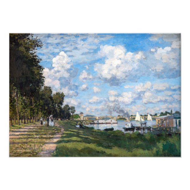 Claude Monet - Bassängen i Argenteuil Fototryck (Framsidan)