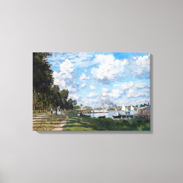 Claude Monet - Bassängen vid Argenteuil Canvastryck (Framsida)