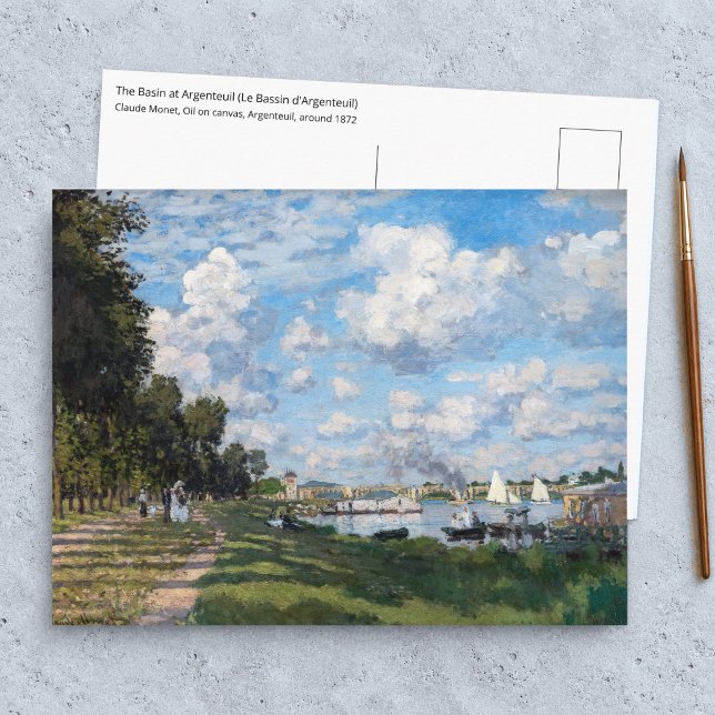 Claude Monet - Bassängen vid Argenteuil Vykort (Skapare uppladdad)