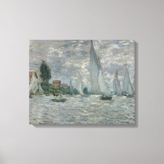 Claude Monet | Båtar eller Regatta i Argentina Canvastryck (Framsida)