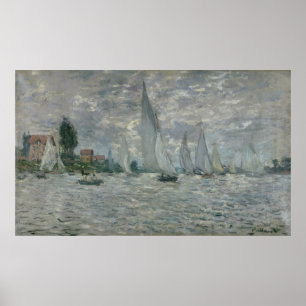 Claude Monet Båtar eller Regatta i Argentina Poster