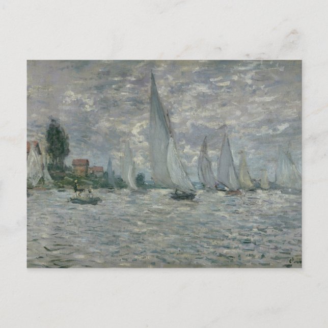 Claude Monet | Båtar eller Regatta i Argentina Vykort (Framsida)