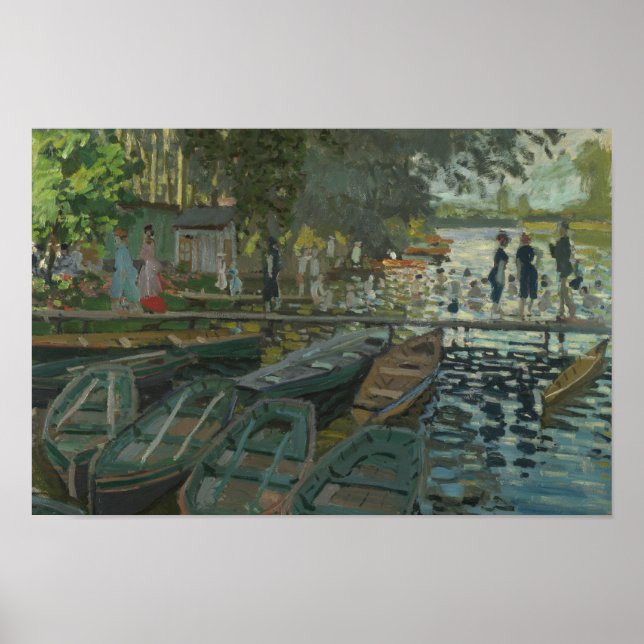 Claude Monet - Bathers vid La Grenouillere Poster (Framsidan)