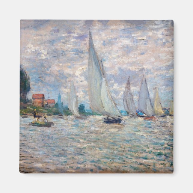 Claude Monet - Båtregatta i Argenteuil Magnet (Framsidan)