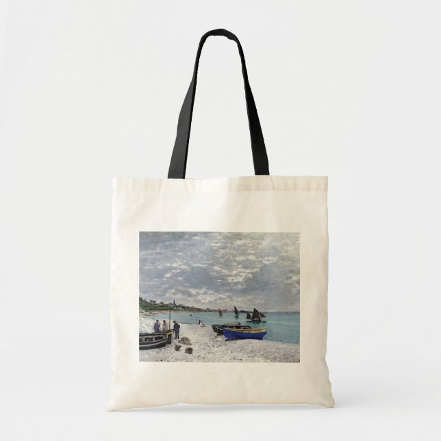 Claude Monet | Beach at Sainte-Adresse Tygkasse (Framsidan)
