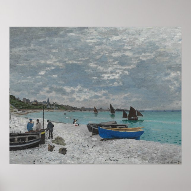 Claude Monet - Beach på Sainte-Adresse Poster (Framsidan)