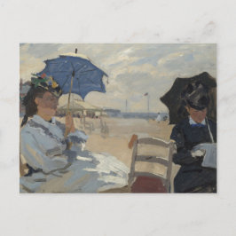 Claude Monet Beach Scene Vykort