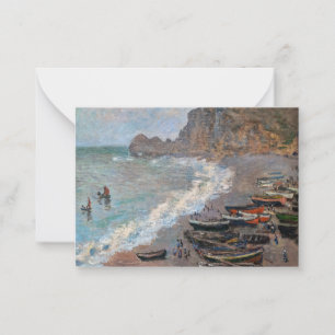 Claude Monet - Beach vid Etretat Anteckningskort