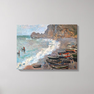 Claude Monet - Beach vid Etretat Canvastryck