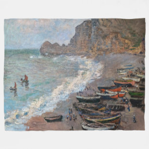 Claude Monet - Beach vid Etretat Fleecefilt