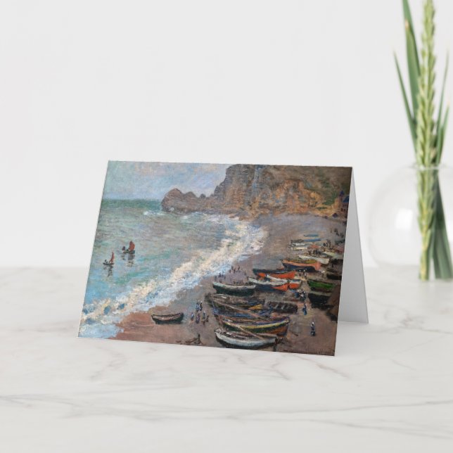 Claude Monet - Beach vid Etretat Kort (Framsida)