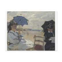 Claude Monet - Beach vid Trouville Painting