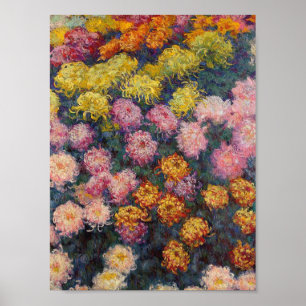 Claude Monet - Bed of Chrysanthemums Poster
