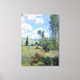 Claude Monet beskådar av Vétheuil Canvastryck