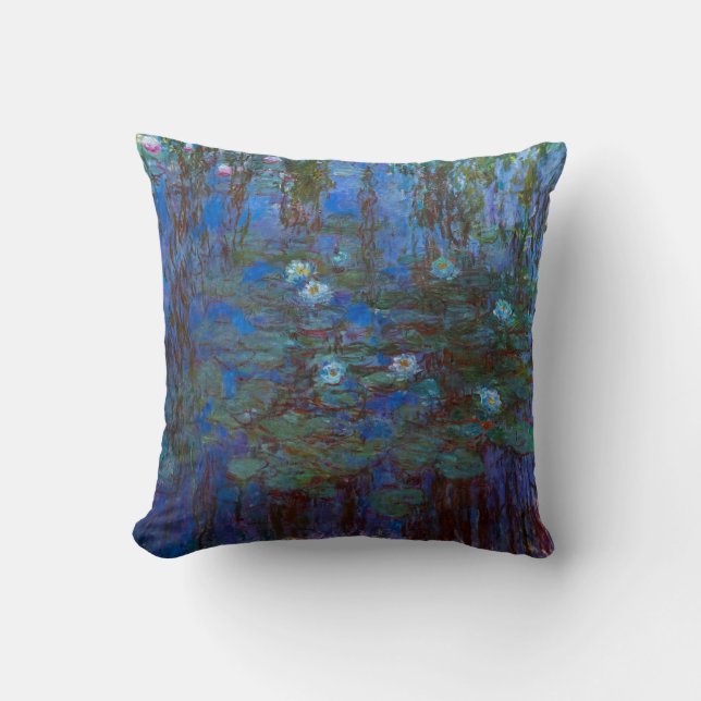 Claude Monet - Blå Näckrosor Kudde (Framsida)