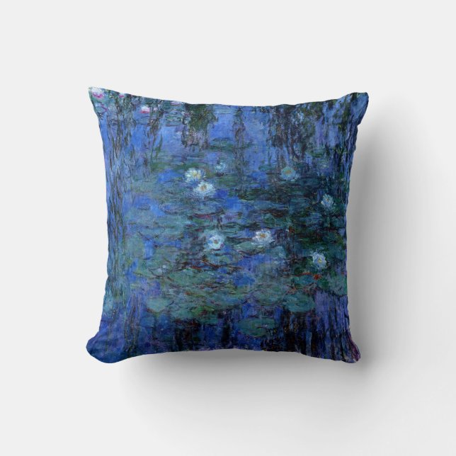 Claude Monet Blå Näckrosor Kudde (Framsida)
