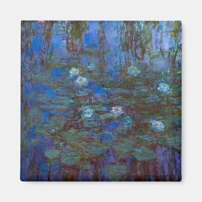 Claude Monet - Blå Näckrosor Magnet (Framsidan)