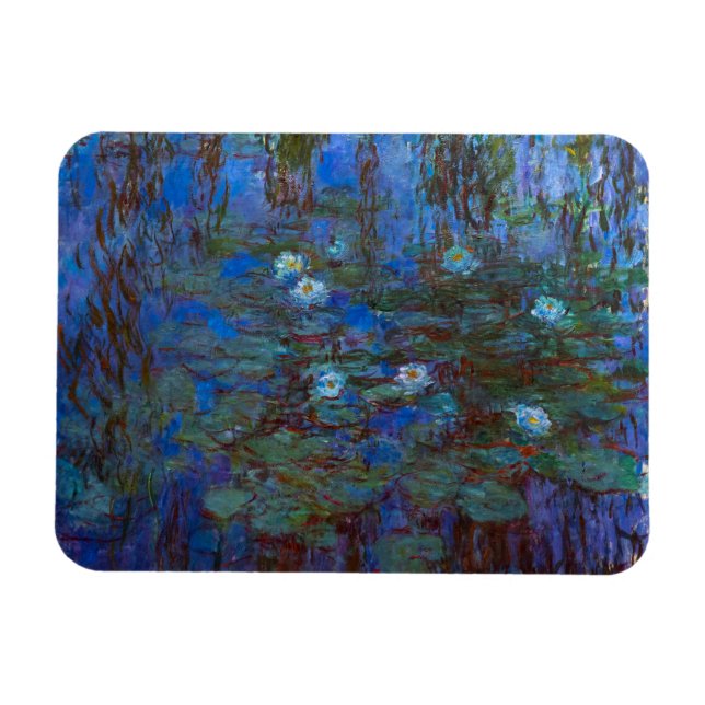 Claude Monet - Blå Näckrosor Magnet (Horisontell)