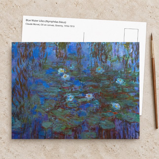 Claude Monet - Blå Näckrosor Vykort (Skapare uppladdad)