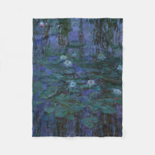 Claude Monet - blåttnäckrosor Fleecefilt