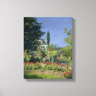 Claude Monet Blommar Garden vid Sainte-Adresse Canvastryck
