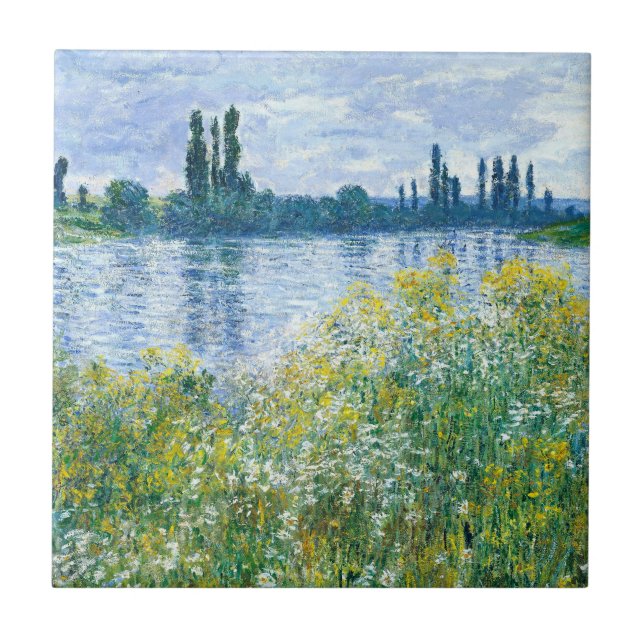 Claude Monet - Blommor på Banker Kakelplatta (Framsidan)