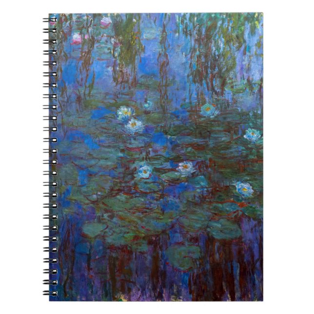 Claude Monet - Blue Vatten Lilies Anteckningsbok (Framsidan)