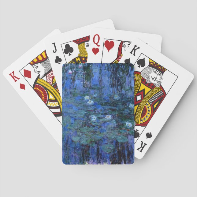 Claude Monet Blue Vatten Lilies Casinokort (Baksidan)