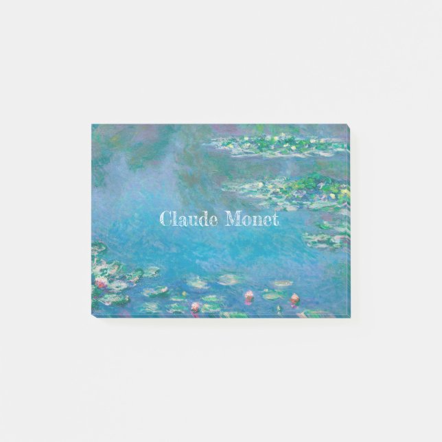 Claude Monet Blue Vatten Lilies Classic Post-it Block (Framsida)