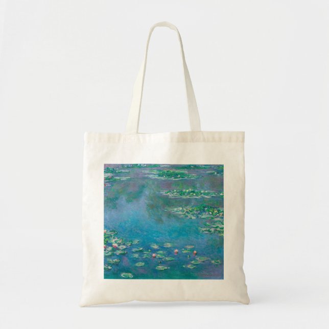 Claude Monet Blue Vatten Lilies Classic Tygkasse (Framsidan)