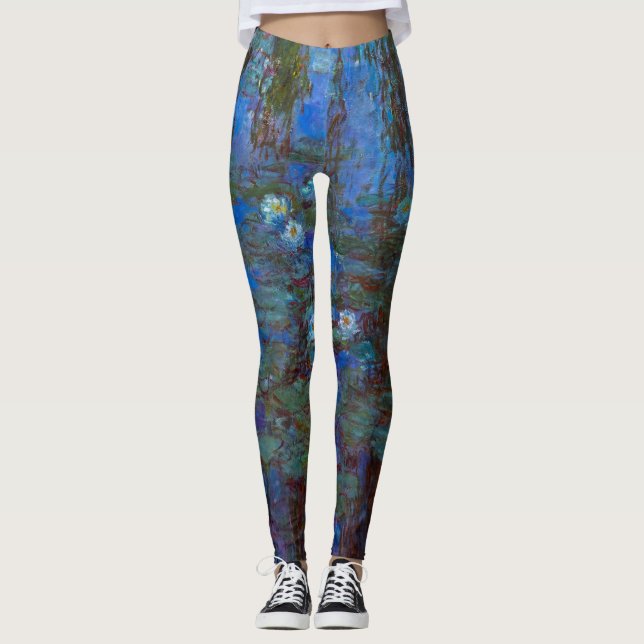 Claude Monet - Blue Vatten Lilies Leggings (Framsida)