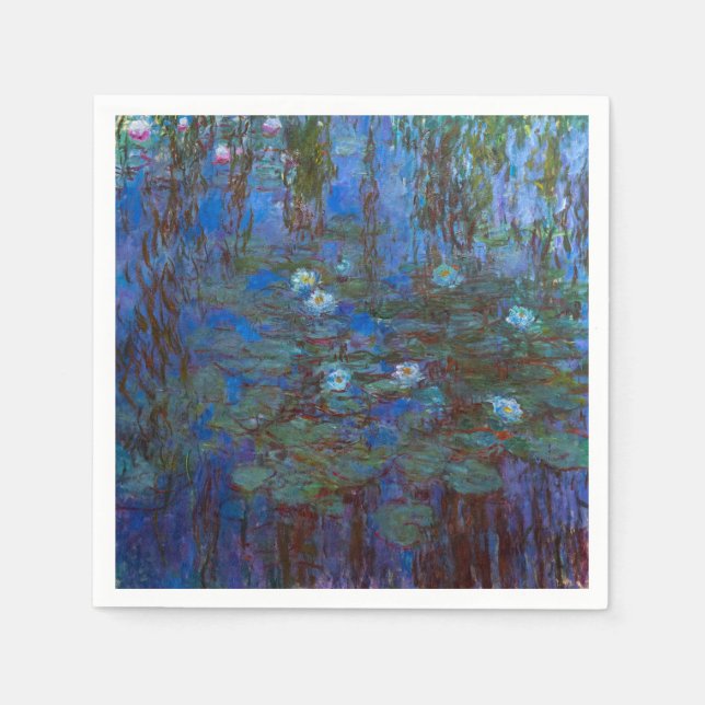 Claude Monet - Blue Vatten Lilies Pappersservett (Framsidan)