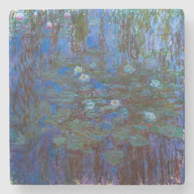 Claude Monet - Blue Vatten Lilies Stenunderlägg (Framsidan)