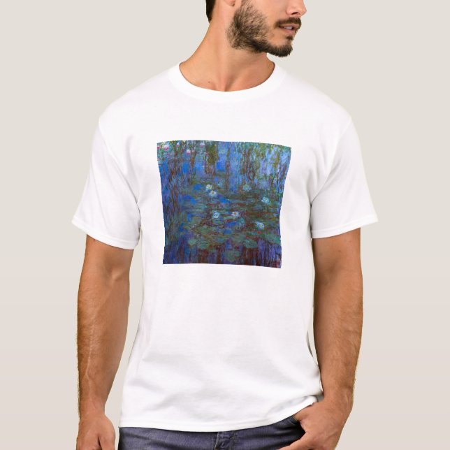 Claude Monet - Blue Vatten Lilies T Shirt (Framsida)