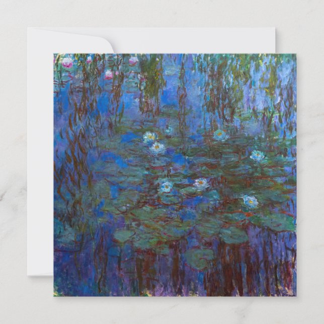 Claude Monet - Blue Vatten Lilies Tack Kort (Framsida)