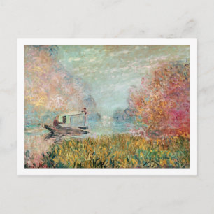 Claude Monet Boat Studio on Seine Vykort