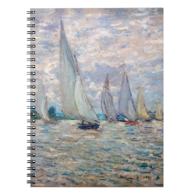 Claude Monet - Boats Regatta vid Argenteuil Anteckningsbok (Framsidan)