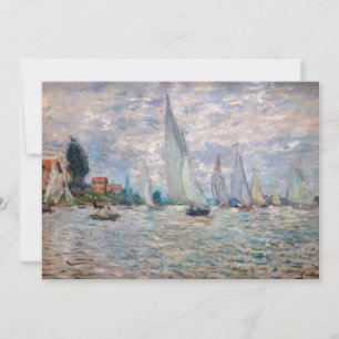 Claude Monet - Boats Regatta vid Argenteuil Inbjudningar