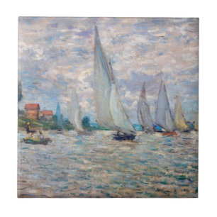 Claude Monet - Boats Regatta vid Argenteuil Kakelplatta