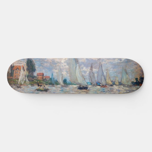 Claude Monet - Boats Regatta vid Argenteuil Mini Skateboard Bräda 18,5 Cm (Horz)