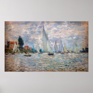 Claude Monet - Boats Regatta vid Argenteuil Poster