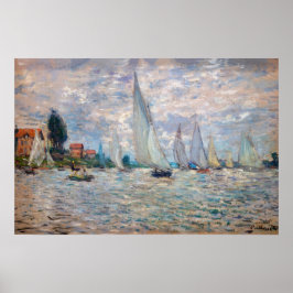 Claude Monet - Boats Regatta vid Argenteuil Poster