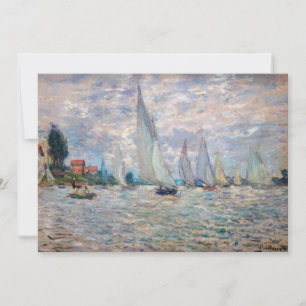 Claude Monet - Boats Regatta vid Argenteuil Tack Kort