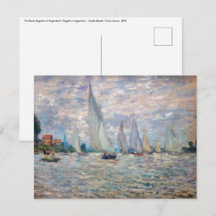 Claude Monet - Boats Regatta vid Argenteuil Vykort